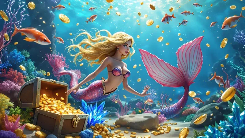 Arena tembak ikan dengan target laut dan kendali meriam